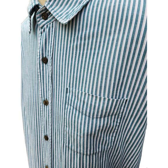 Wrangler Jeans Co. Men's Shirt Medium Button Up Blue Grean Gray 100% Cotton - Picture 1 of 6